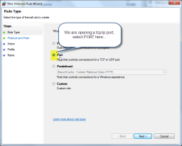 Choose Firewall-Rule Type