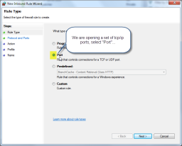 Choose Firewall-Rule Type