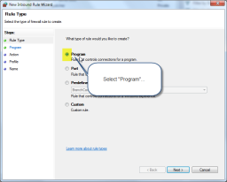 Choose Firewall-Rule Type